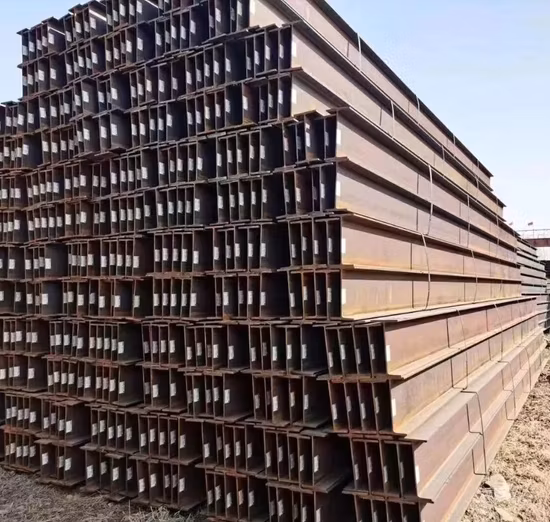 Structural steel I-beams, H-beams and angle sections for industrial buildings and steel frames